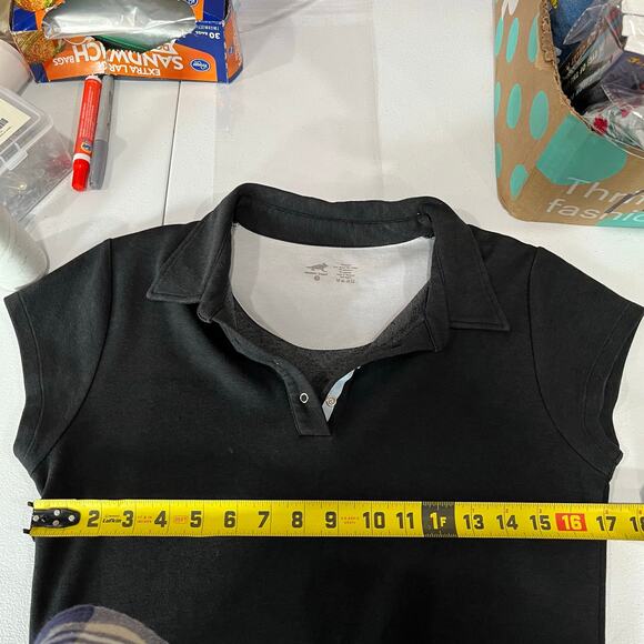 Horny Toad Black Flexcel Collared Henley Athleisure Dress Womens Size Small - Picture 6 of 7